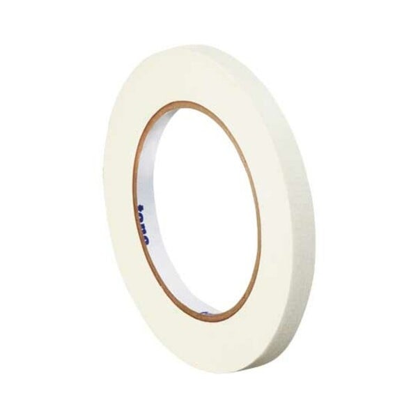 Tape Logic Masking Tape, 1/4x60 yd., White, PK12, 1/4" W x 60 yds L, White, 12 PK T93100312PKW - main